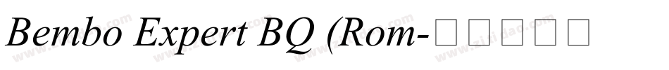 Bembo Expert BQ (Rom字体转换